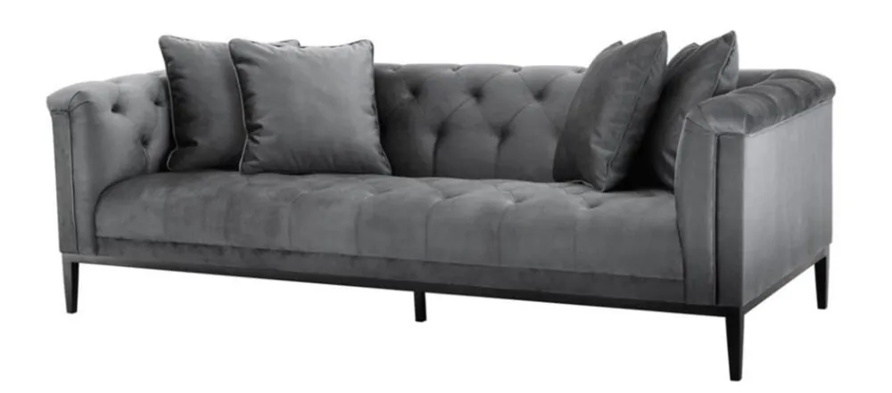 Knallerangebot Casa Padrino Luxus Sofa Grau - Wohnzimmer Möbel