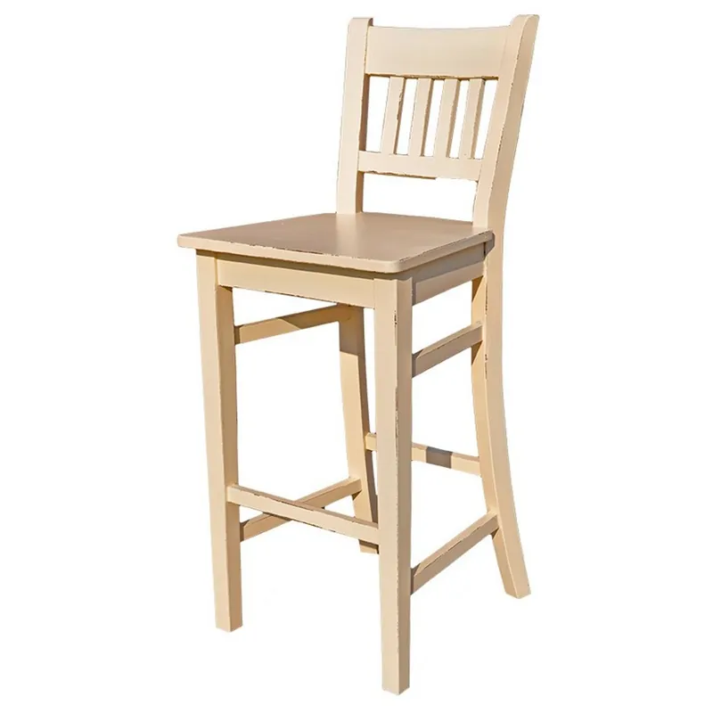 Jetzt Kaufen Casa Padrino Bar Stuhl Massivholz - Shabby Chic Landhaus Stil Barhocker