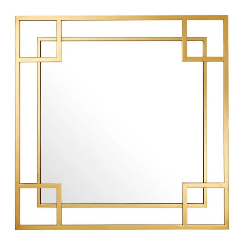Casa Padrino Designer Wandspiegel Gold 90 x H. 90 cm - Luxus Spiegel Begrenztes Angebot