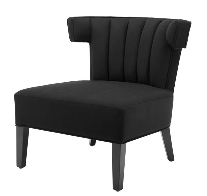 Neue Kollektion Casa Padrino Luxus Sessel Schwarz - Designer Möbel