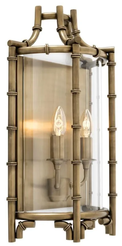 Casa Padrino Luxus Wandleuchte Antik Messing 30,5 x 15 x H. 52,5 cm - Limited Edition Meistverkauft