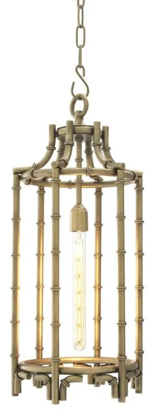 Top-Seller Casa Padrino Designer Hängeleuchte / Laterne Antik Messing 30,5 x H. 69,5 cm - Luxus Hängelampe