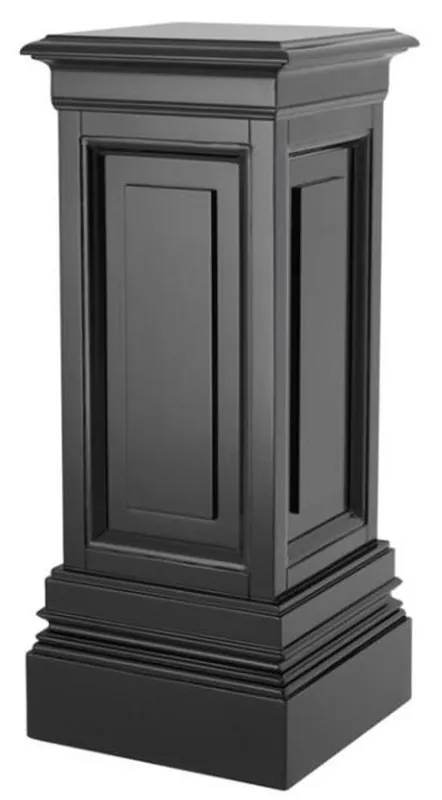 Casa Padrino Designer Mahagoni Säule Schwarz 33 x 33 x H. 80 cm - Luxus Beistelltisch Preis Gesenkt