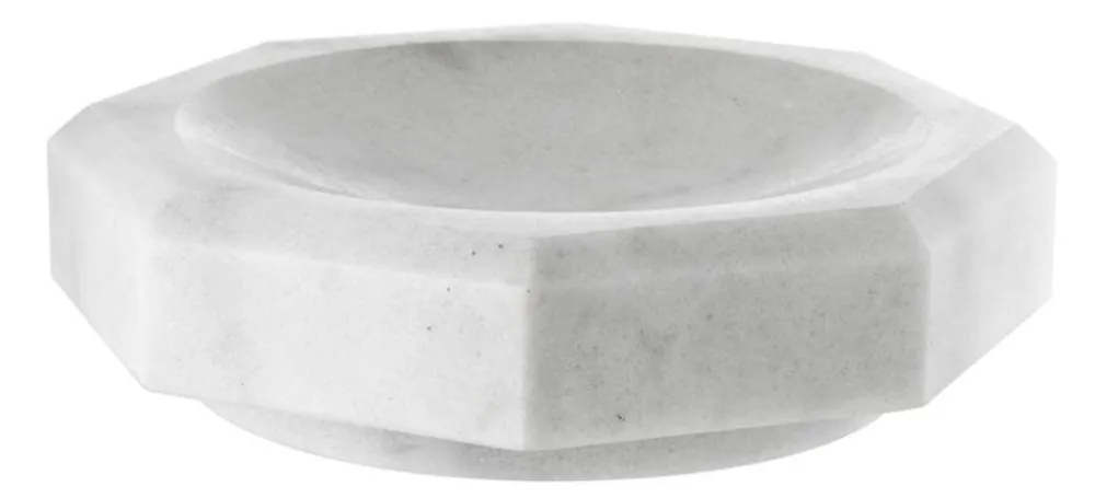 Schneller Versand Casa Padrino Designer Marmor Schale Weiß 25 x 25 x H. 7 cm - Luxus Qualität