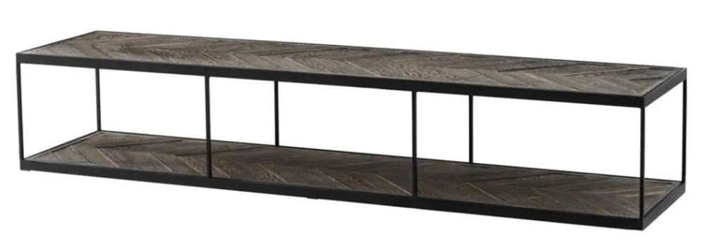 Wochenendangebot Casa Padrino Luxus Couchtisch aus verzinktem Stahl und verwittertem Eichenholz - Designer Wohnzimmertisch
