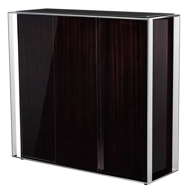 Casa Padrino Designer Weinschrank 130 x 42 x H. 120 cm - Luxus Kollektion Markenware