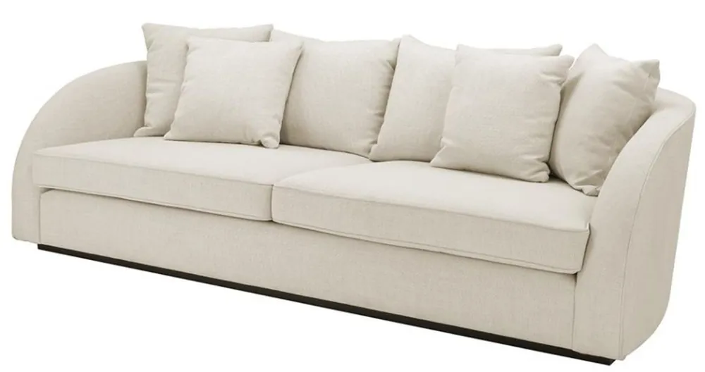 Begrenztes Angebot Casa Padrino Luxus Hotel Sofa Naturfarbig 255 x 91 x H. 72 cm - Designer Kollektion