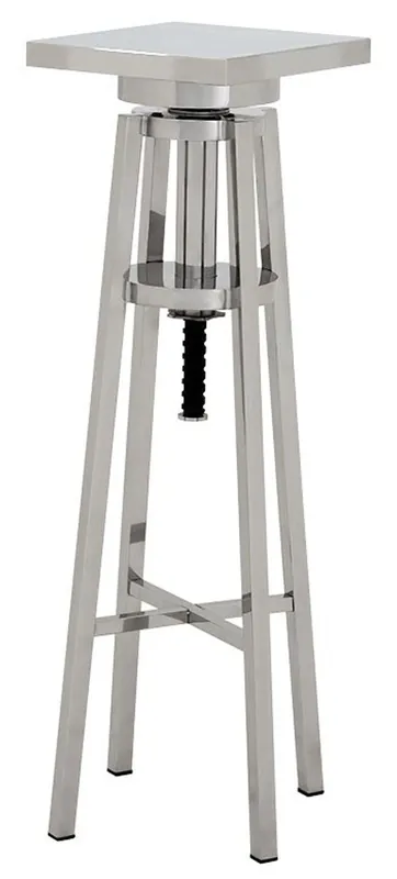 Casa Padrino Luxus Edelstahl Beistelltisch Silber 30 x 30 x H. 98-110 cm - Designer Tisch Möbel Angebot