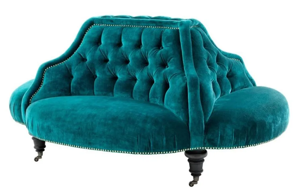 Casa Padrino Designer Sofa Grün 4 Seitig - Luxus Hotel Club Sofa Super-Preis