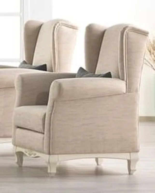 Casa Padrino Designer Bergere Sessel Marbella Creme - Hotel Möbel Schnäppchen