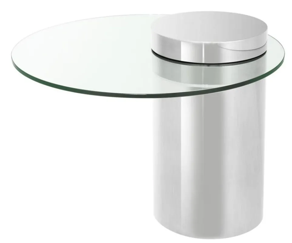 Casa Padrino Designer Beistelltisch Silber 65 x H. 51 cm - Luxus Kollektion Top-Preis