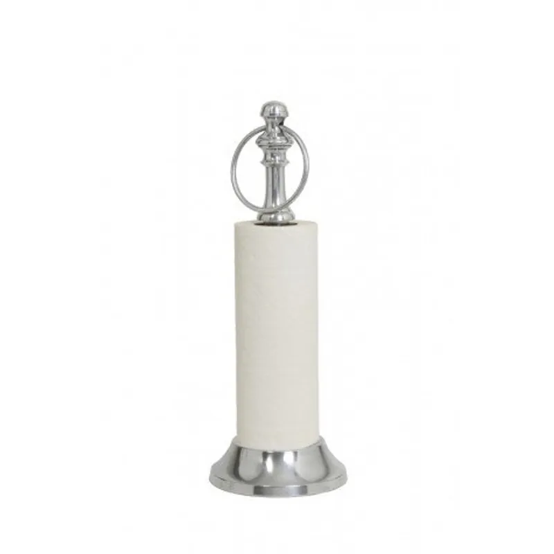 Casa Padrino Designer Küchenrollenhalter aus Aluminium H 40 cm, Durchmesser 14 cm - Antik Stil Top-Seller