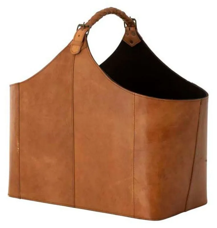 Casa Padrino Designer Büffelleder Tasche / Korb - Luxus Accessoires Neu Im Sortiment