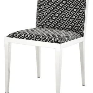 Casa Padrino Luxus Edelstahl Esszimmerstuhl 47,5 x 50 x H. 77,2 cm - Designer Esszimmermöbel Markenware