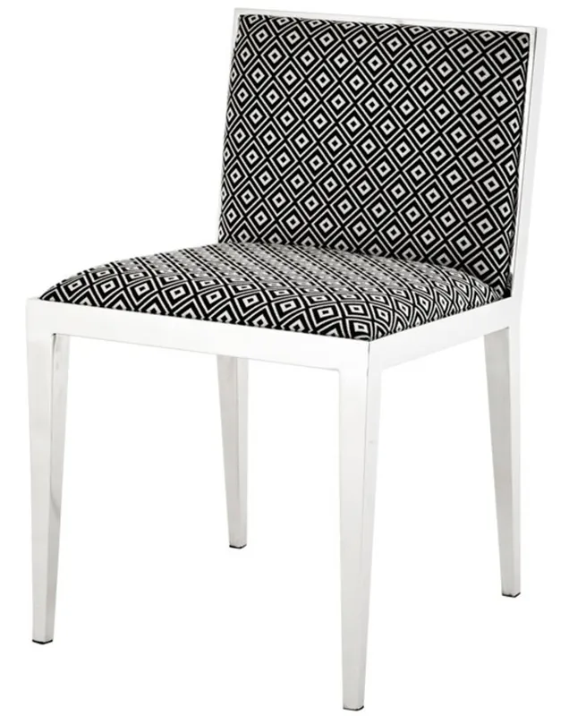 Casa Padrino Luxus Edelstahl Esszimmerstuhl 47,5 x 50 x H. 77,2 cm - Designer Esszimmermöbel Markenware