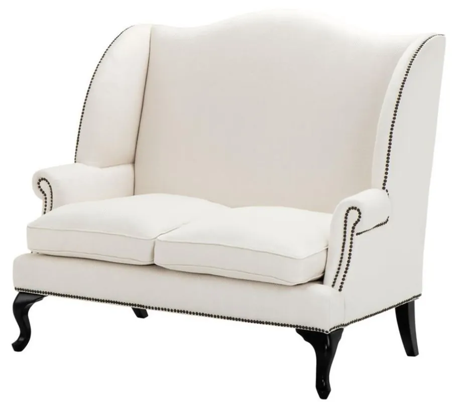Casa Padrino Designer Sofa Weiß 144 x 80 x H. 150 cm - Luxus Hoteleinrichtung Mega-Angebot