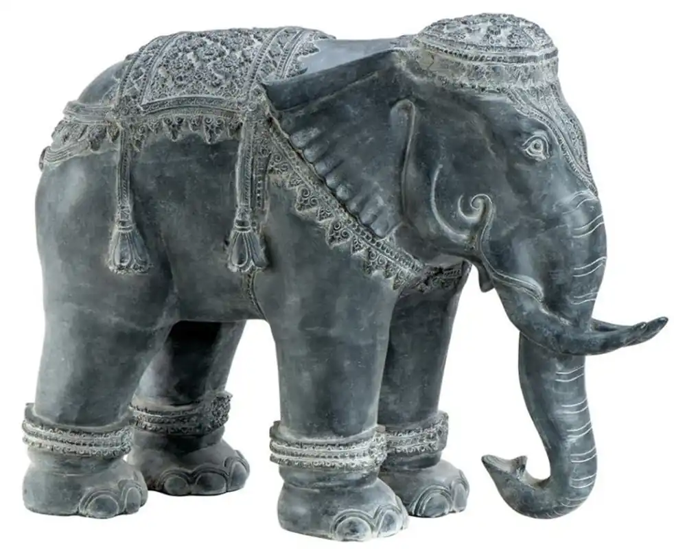Casa Padrino Luxus Dekoration Aluminium Elefant 90 x 35 x H. 67 cm - Limited Edition Nur Heute