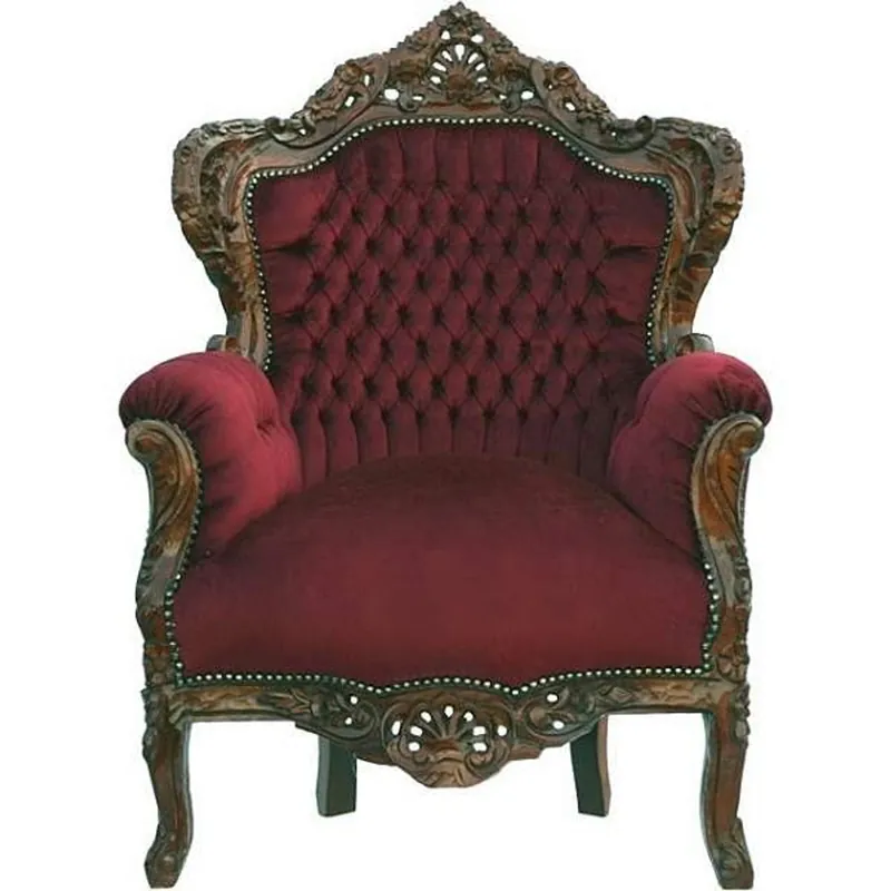 Casa Padrino Barock Sessel King Bordeaux / Braun 85 x 85 x H. 120 cm - Antik Stil Sessel Neu