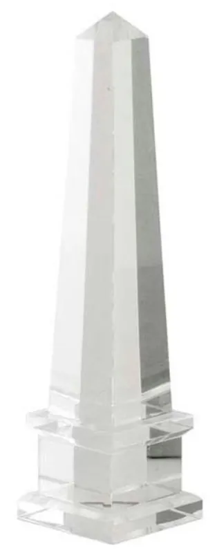 Casa Padrino Luxus Kristallglas Obelisk 6,5 x 6,5 x H. 26 cm - Designer Wohnzimmer Hotel Dekoration Neuheit