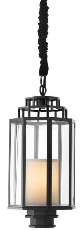 Casa Padrino Luxus Laterne Schwarz 24 x H. 41 cm - Hotel Restaurant Hängeleuchte Angebot