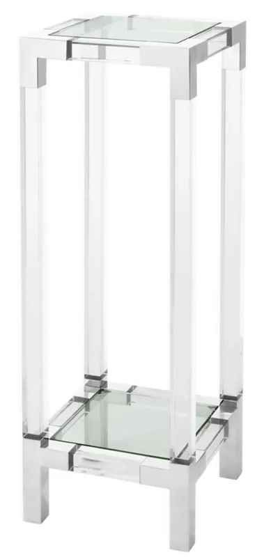 Direkt Vom Hersteller Casa Padrino Luxus Beistelltisch / Säule Silber 35 x 35 x H. 100 cm - Luxus Designer Möbel