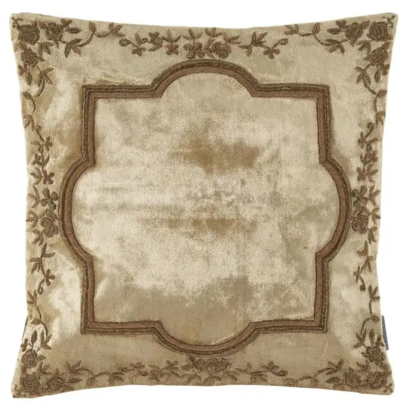 Casa Padrino Hotel Kissen Beige / Gold 40 x 40 cm - Luxus Zierkissen Neue Ware