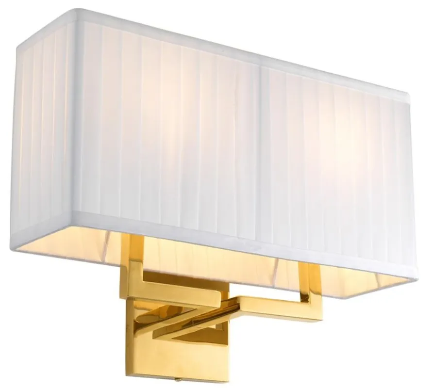 Casa Padrino Luxus Wandleuchte Gold 36 x 13,5 x H. 27 cm - Wohnzimmer Wandlampe Jetzt Bestellen