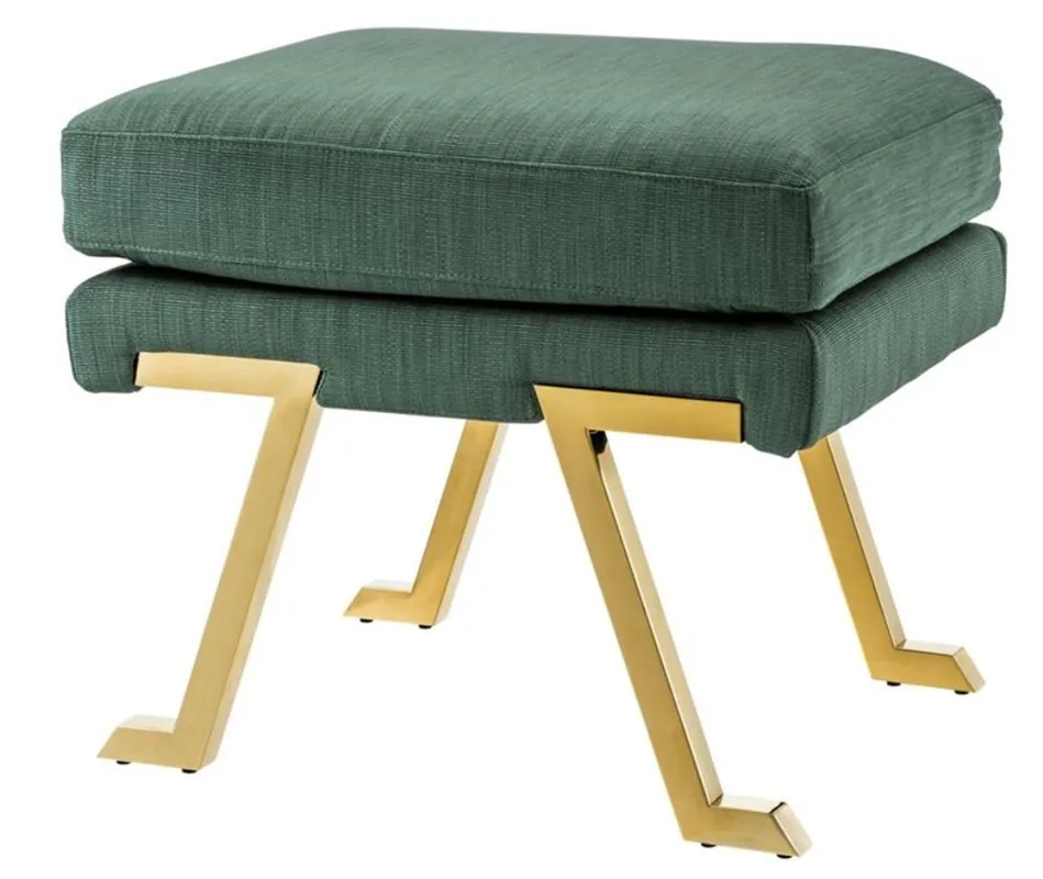 Casa Padrino Luxus Hotel Hocker 60 x 46 x H. 50 cm - Designer Sitzhocker Letzte Chance