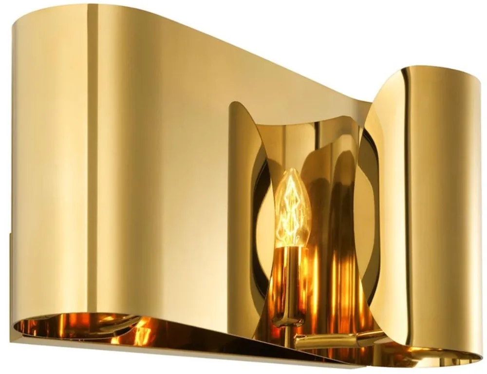 Casa Padrino Luxus Wohnzimmer Wandleuchte Gold 38 x 11 x H. 21 cm - Designer Hotel Restaurant Wandlampe Aktuell