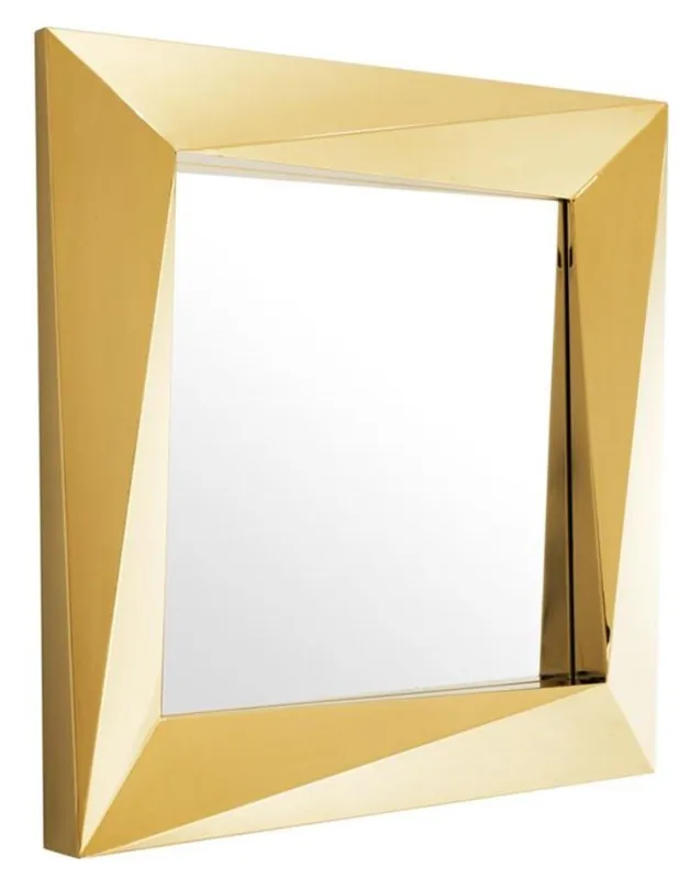 Casa Padrino Luxus Spiegel / Wandspiegel Gold 100 x H. 100 cm - Luxus Qualität Neuheit