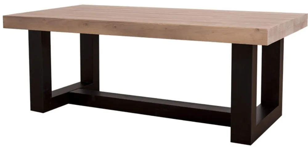 Casa Padrino Landhausstil Couchtisch mit Eichenholz Tischplatte 120 x 60 x H. 45 cm - Wohnzimmermöbel Direktkauf