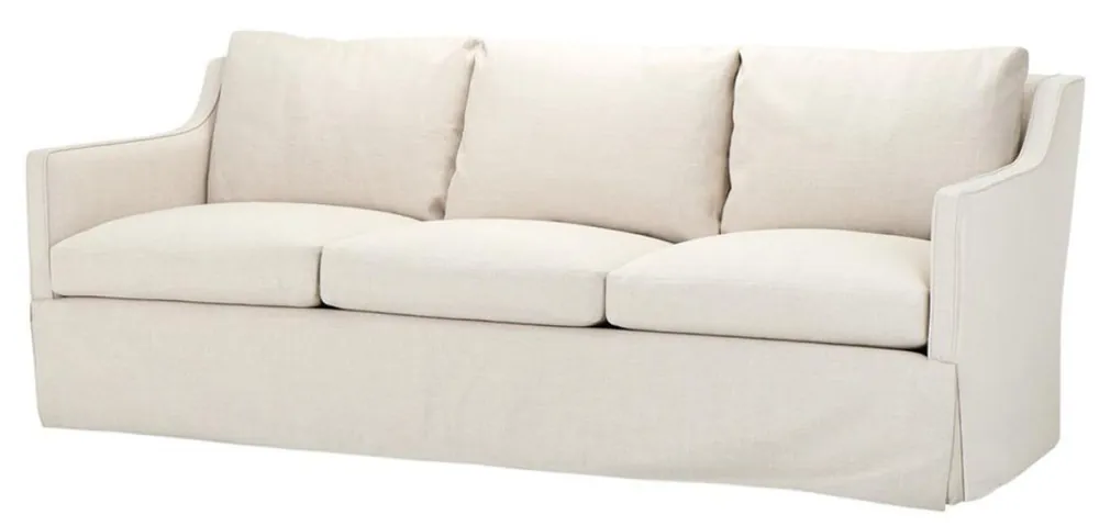Top-Seller Casa Padrino Luxus Hotel Sofa Naturfarbig 230 x 100 x H. 83 cm - Hotel Möbel