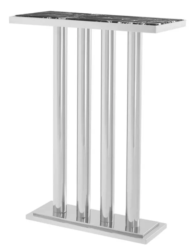 Garantierte Lieferung Casa Padrino Luxus Konsole Silber 70 x 30 x H. 93 cm - Designer Hotel Möbel