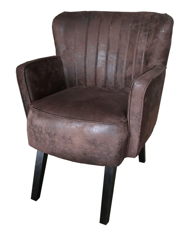Ausverkauf Luxus Damen Salon Stuhl Braun Lederoptik / Schwarz aus der Luxus Kollektion von Casa Padrino - Hotel Cafe Restaurant Möbel Einrichtung