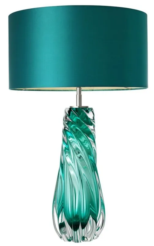 Top-Preis Casa Padrino Designer Tischleuchte Türkis 17 x 42 x H. 67 cm - Luxus Kollektion
