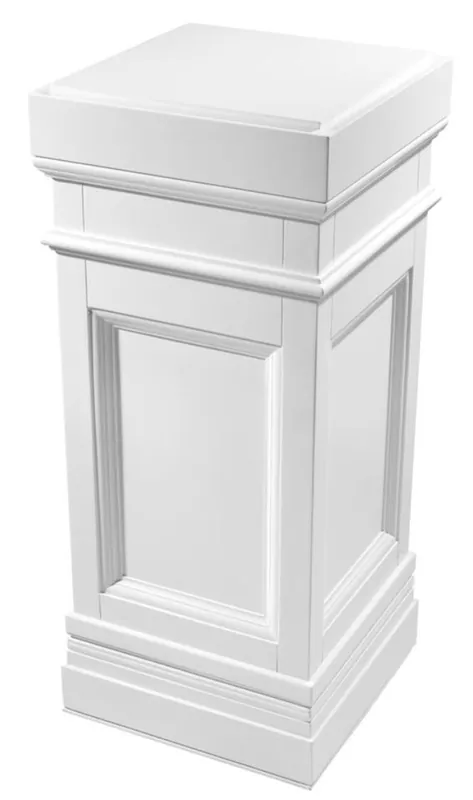 Schnäppchen Casa Padrino Säule Weiß 44 x 44 x H. 103 cm - Luxus Beistelltisch