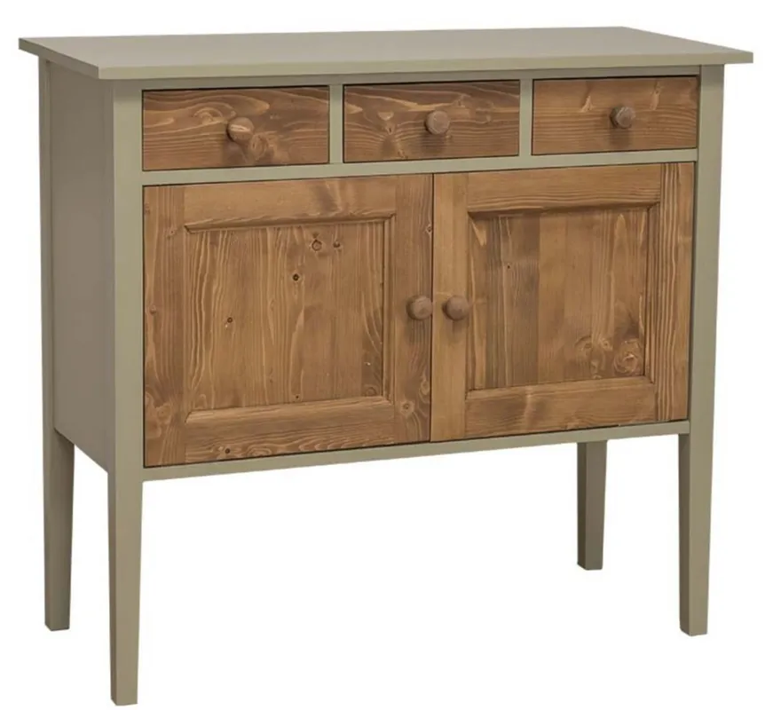 Casa Padrino Landhausstil Kommode mit 3 Schubladen und 2 Türen Grün / Braun 100 x 41 x H. 90 cm - Landhausstil Möbel Bestseller