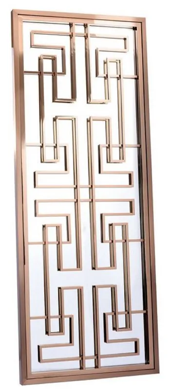 Top-Preis Casa Padrino Luxus Edelstahl Wandspiegel Rosegold 85 x 6 x H. 220 cm - Designer Spiegel - Garderobenspiegel - Wohnzimmer Spiegel