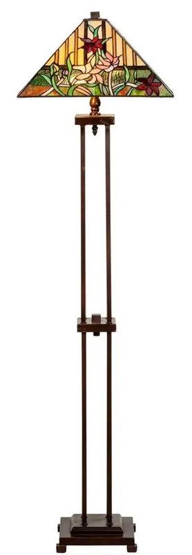 Preiswert Casa Padrino Luxus Tiffany Stehleuchte Braun / Mehrfarbig 40 x 40 x H. 145 cm - Handgefertigt Tiffany Lampe aus 484 Teilen