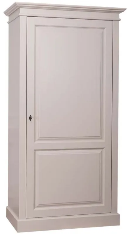 Casa Padrino Landhausstil Kleiderschrank Grau 100 x 67 x H. 200 cm - Massivholz Schlafzimmerschrank mit Tür - Landhausstil Schlafzimmermöbel Neu Im Sortiment