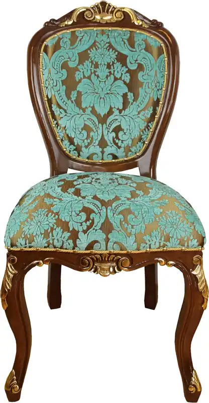 Knallerangebot Casa Padrino Barock Luxus Esszimmer Stuhl Türkis / Braun-Gold Antik Look - Luxus Hotel Möbel - Made in Italy