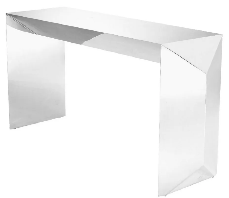 Must-Have Casa Padrino Luxus Konsole Silber 155 x 45 x H. 76 cm - Edelstahl Konsolentisch - Luxus Qualität