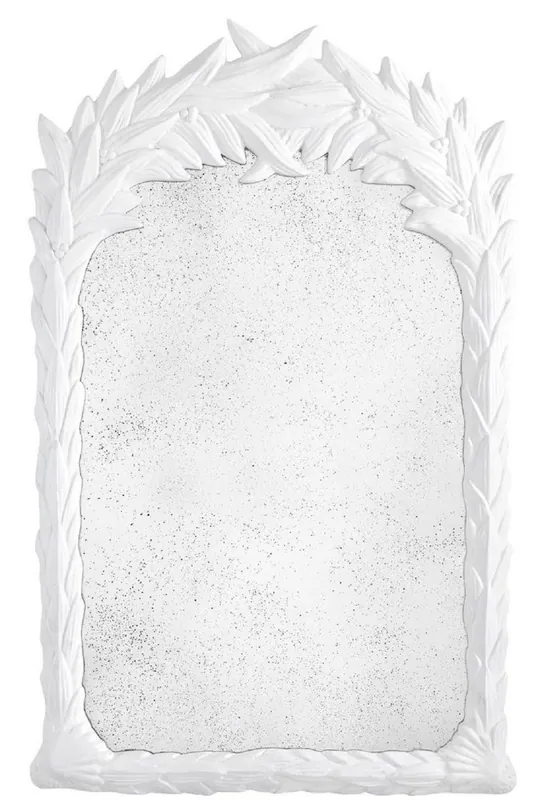 Casa Padrino Luxus Spiegel Weiß / Antikes Spiegelglas 82 x 5 x H. 130 cm - Wandspiegel im Kolonialstil - Luxus Kollektion Günstig