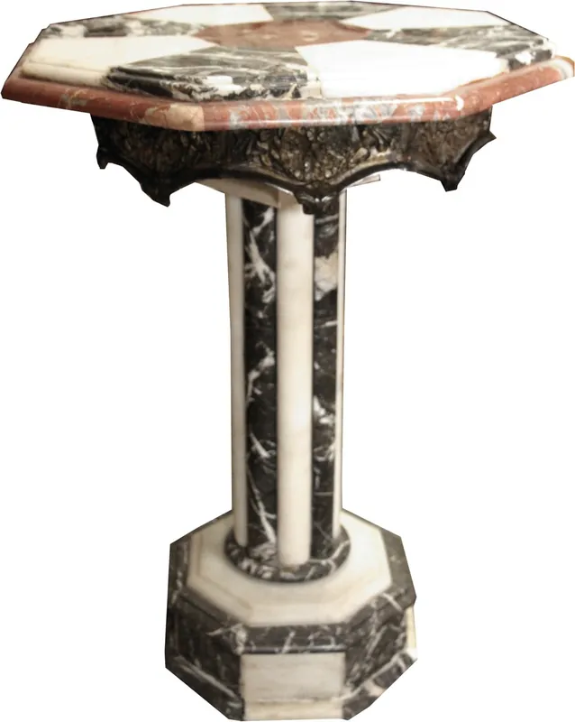 Online Kaufen Casa Padrino Barock Marmor Beistelltisch mit Messing Verzierung - Marmor Tisch - Art Deco Neoklassisch Möbel