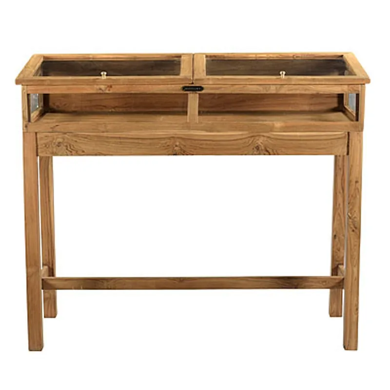 Casa Padrino Ladenvitrine Schaukasten Glasvitrine aus Holz 110 x 40,5 x H94 cm - Möbel Shopeinrichtung Ladeneinrichtung Jetzt Kaufen