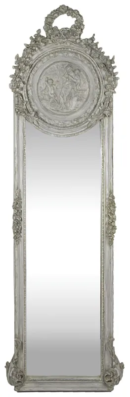 Neu Im Sortiment Casa Padrino Barock Spiegel Grau 55 x H. 175 cm - Massiv und Schwer - Antik Stil Wandspiegel