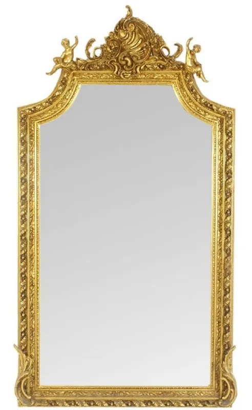 Nur Für Kurze Zeit Casa Padrino Barock Wandspiegel Spiegel Gold 100 x H. 180 cm - Antik Stil Spiegel - Edel & Prunkvoll - Möbel im Barockstil