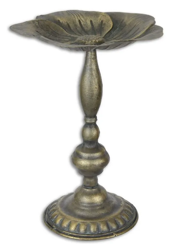 Sonderangebot Casa Padrino Jugendstil Vogelbad mit Ständer Antik Bronze Ø 24,2 x H. 34 cm - Barock & Jugendstil Garten Deko