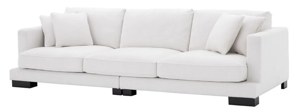 Neu Casa Padrino Luxus Wohnzimmer Sofa mit Kissen Weiß / Schwarz 284 x 110 x H. 85 cm - Wohnzimmer Möbel - Luxus Kollektion