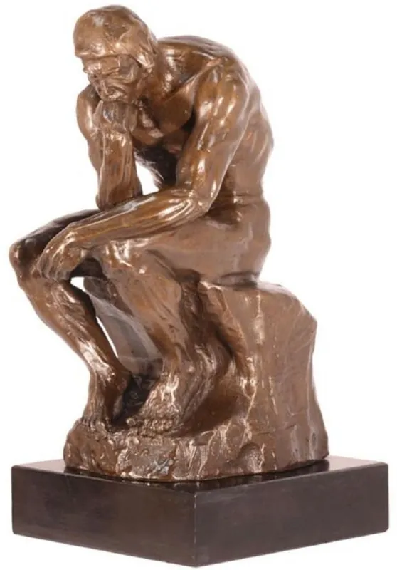 Preiswert Casa Padrino Art Deco Bronzefigur Der Denker Bronze / Schwarz H. 30,5 cm - Bronze Skulptur - Dekofigur